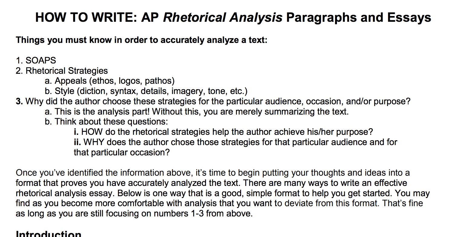 How to write a textual analysis essay